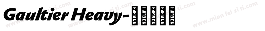 Gaultier Heavy字体转换
